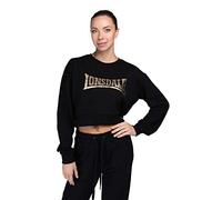 Lonsdale Damen Culbokie Sweatshirt, Black/Gold, M Kurz EU