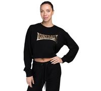Lonsdale Sweatshirt Culbokie Cropped Rundhals Schwarz/Gold Damen M