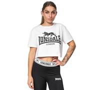Lonsdale Frauen T-Shirt Cropped GUTCH Common Weiß/Schwarz S