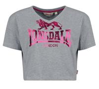 Lonsdale Frauen T-Shirt Cropped Oversize Heddle XXL, Marl Grey/Pink