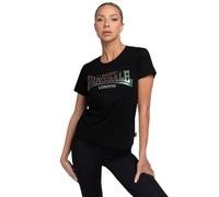 Lonsdale T-Shirt Harray Kurzarm Frauen Schwarz 95% Baumwolle 5% Elasthan M