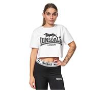 Lonsdale Frauen T-Shirt Cropped GUTCH Common Weiß/Schwarz XL