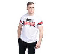 Lonsdale T-Shirt Herren HEMPRIGGS – Regular Fit, 100% gekämmte Baumwolle – Weiß/Schwarz/Rot, Gr. S