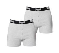 Lonsdale Herren 2 Stück Boxer Unterhose Grau Large