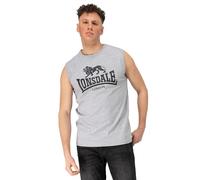 Lonsdale Herren ärmelloses T-Shirt CLOPTON Normale Passform, Marl Grey/Black, 3XL