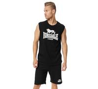 Lonsdale Herren T-Shirt CLOPTON ärmellos normale Passform Schwarz/Weiß M