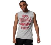 Lonsdale T-Shirt Cleator Herren ärmelloses, schmale Passform Marl Grey 3XL EU
