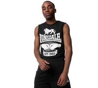 Lonsdale Herren ärmelloses T-Shirt Cleator schmale Passform Schwarz XL