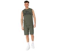 Lonsdale Herren ärmelloses T-Shirt & Shorts Set normale Passform ALLANTON Olive/Black 3XL