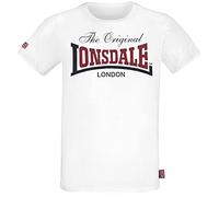 Lonsdale Herren Aldingham T-Shirt, Weiß, 4XL EU