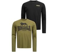 Lonsdale Herren ayrshire dubbelpak T Shirt, Black/Olive, L EU