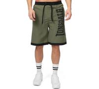 Lonsdale Herren Badeshorts Clennell – 100% Polyester, Mesh-Innenhose – black/olive, Größe XL