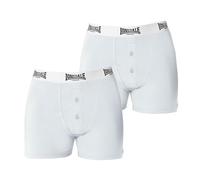Lonsdale Herren Boxer Shorts Unterhose Unterwaesche 2 Paar Baumwollmischung Weiss XXX Large