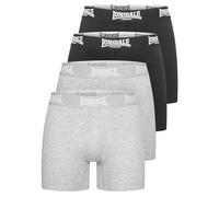 Lonsdale Herren Boxershorts 4er-Pack East CHALLOW, Black/Marl Grey, S