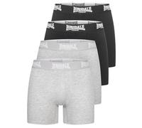 Lonsdale Herren Boxershorts 4er-Pack East CHALLOW, Black/Marl Grey, XL