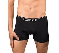 Lonsdale Herren Boxershorts Doppelpack Oxfordshire Black/Black M