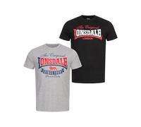 Lonsdale Gearach Short Sleeve T-shirt Weiß XL Mann (Herstellerartikelnummer: 117337-Marl Grey/Black-XL)