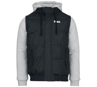 Lonsdale Herren Jacke mit Kapuze Normale Passform DOWPOT Black/Marl Grey/White XL
