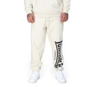 Lonsdale Herren Jogginghose Logo Large Normale Passform, Beige/Black, XL