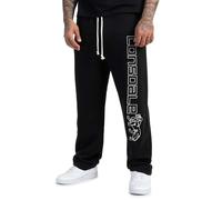 Jogginghose LONSDALE "STONESFIELD", Herren, Gr. 5XL (66), N-Gr, schwarz, Obermaterial: 100% Baumwolle, unifarben, Hosen Jogginghose, 100% Baumwolle, elastischer Komfortbund (804551-5XL) schwarz
