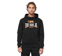 Lonsdale Herren Kapuzenpullover Thurning, Farbe:Black/orange/White, Größe:3XL