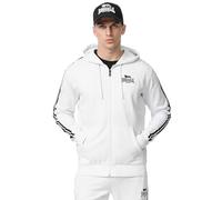Lonsdale Herren Kapuzensweatjacke mit Reißverschluss Normale Passform BALNAKEIL XXL, White/Black