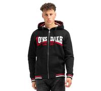 Lonsdale Herren Kapuzensweatjacke mit Reißverschluss Normale Passform NATEBY, Schwarz, L