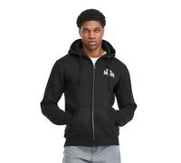 Lonsdale Herren Kapuzensweatjacke mit Reißverschluss Normale Passform ROTHERHITHE, Black/White, S