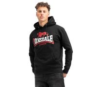 Lonsdale Herren Kapuzensweatshirt GULLADUFF – Normale Passform – Black/White/Red – XXL