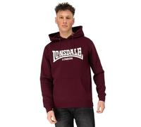 Lonsdale Herren Kapuzensweatshirt Normale Passform WOLTERTON M, Oxblood/Ecru