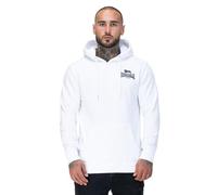 Lonsdale Herren Kapuzensweatshirt schmale Passform CLAUGHTON L, White/Black