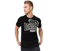 Lonsdale Herren Kurzarm T-Shirt Trägerhemd Langsett schwarz (Schwarz) X-Small