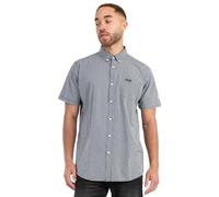 Lonsdale Herren Kurzarmhemd schmale Passform BRIXWORTH M, Black/White