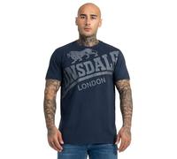 Lonsdale - Herren Navy Classic T-Shirt - Regular-Fit Lion Logo NEUES Modell 2020 Watton 100% Baumwolle