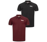 Lonsdale Herren Poloshirt Normale Passform Doppelpack LINGHOLME Black/Oxblood XXL