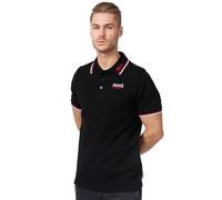 Herren Poloshirt schmale Passform LION Black/Dark Red/White XXXL Lonsdale