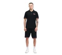 Lonsdale Herren Poloshirt & Shorts Set normale Passform CHILLINGHAM, Black/White/Red, S