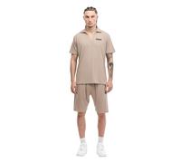 Lonsdale Herren Poloshirt & Shorts Set normale Passform MOTSPUR, Beige/Black, XXL
