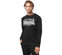 Lonsdale Herren Rundhals Sweatshirt Normale Passform BURGHEAD 3XL, Black/White