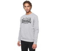 Lonsdale Herren Rundhals Sweatshirt Normale Passform BURGHEAD Marl Grey/Black XXL