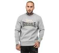 Lonsdale Herren Rundhals Sweatshirt Normale Passform LAWINS Marl Grey/Black/Grey XL