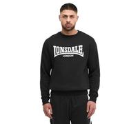 Lonsdale Herren Rundhals Sweatshirt Normale Passform Welham, Black/White, S