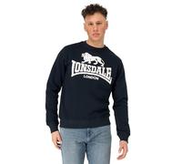 Lonsdale Sweatshirt GO Sport – Herren Rundhals, schmale Passform, Dunkelblau/Ecru – XL