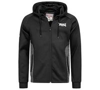 Lonsdale Herren Saltash Sweatjacke, Schwarz/Anthrazit meliert, XL