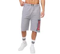 Lonsdale Herren Shorts Logo Jam Normale Passform, Marl Grey, 4XL