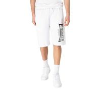 Lonsdale Herren Sweat-Shorts Logo Jam, normale Passform, Weiß L