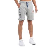 Lonsdale Herren Shorts normale Passform SKAILL, Marl Grey/Navy/Red, L, 117565