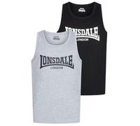 Tanktop LONSDALE "AVERHAM", Herren, Gr. 4XL, schwarz, marl g, Obermaterial: 100% Baumwolle, sportlich, Tops (49271455-4XL) schwarz, marl g
