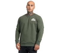 Lonsdale Sweatshirt Longridge Rundhals Sweatshirt schmale Passform Olive/White-L