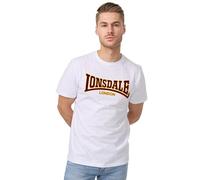 Lonsdale Herren T‑Shirt Classic Kurzarm schmale Passform Weiß M